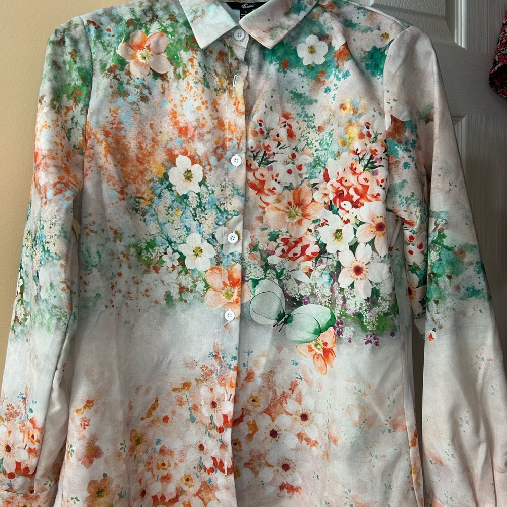 Floral Print Blouse - Multicolor